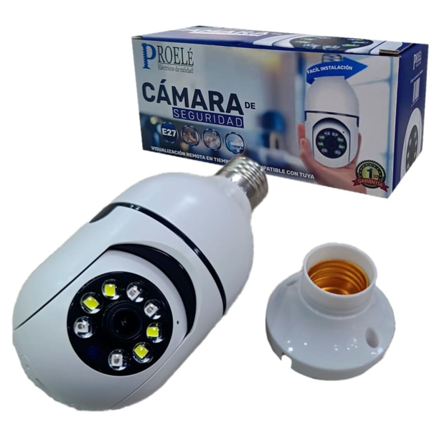 PR CAMARA D/SEGURIDAD SMART T/FOCO E27 PROELE