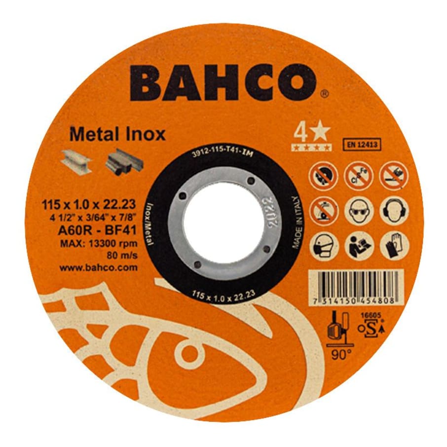 BAHCO DISCO C/METAL-A/INOX PL 4 1/2x3/64 115X1