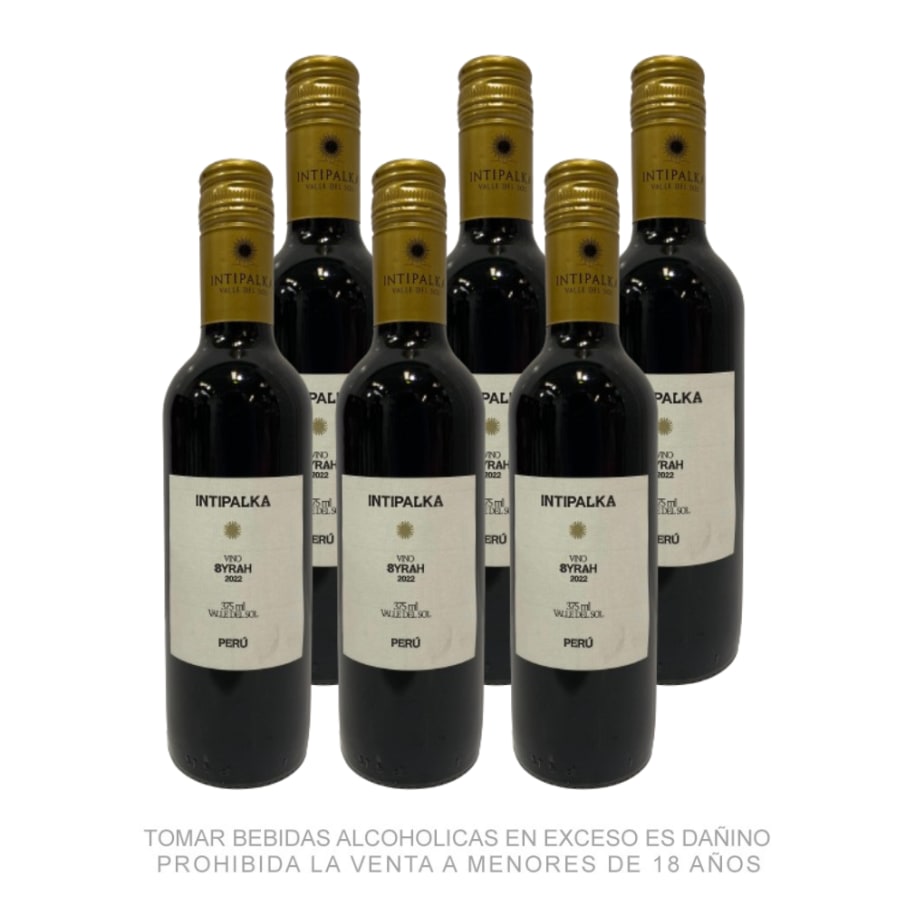 Six Pack Vinos INTIPALKA Syrah 375 ml