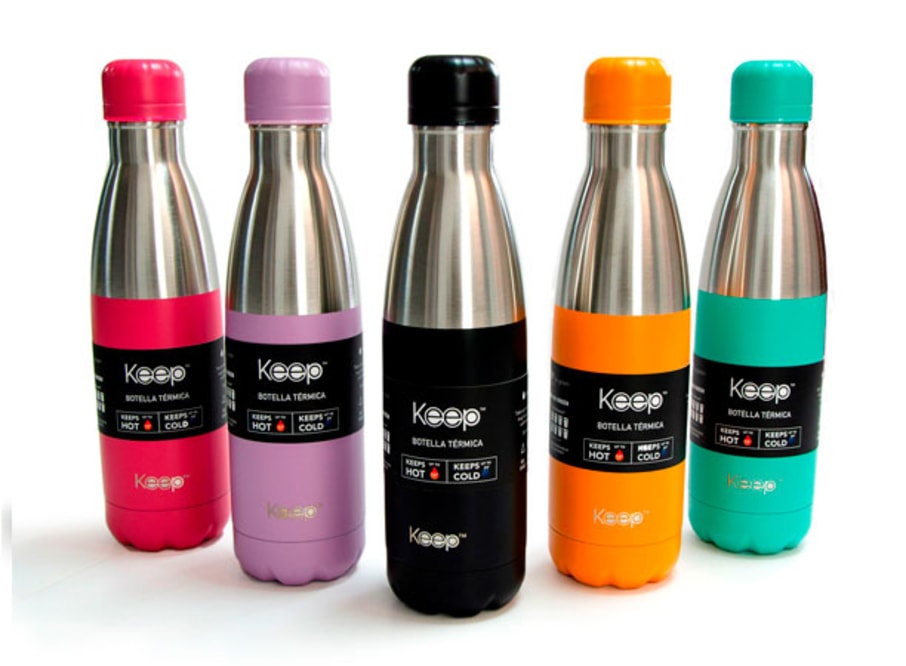 BOTELLA TÉRMICA KEEP 500ML COLORES VARIOS (20 UND)