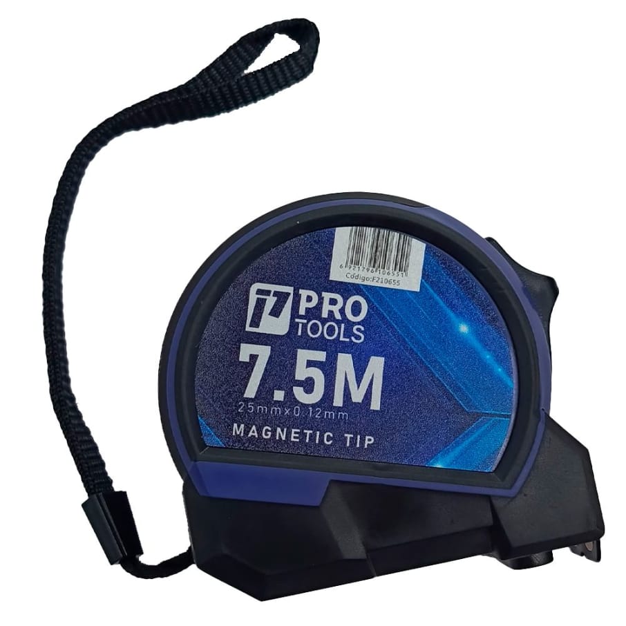 PT FLEXOMETRO Negr/Azul 7.5mtX25mm Caucho PROTOOLS