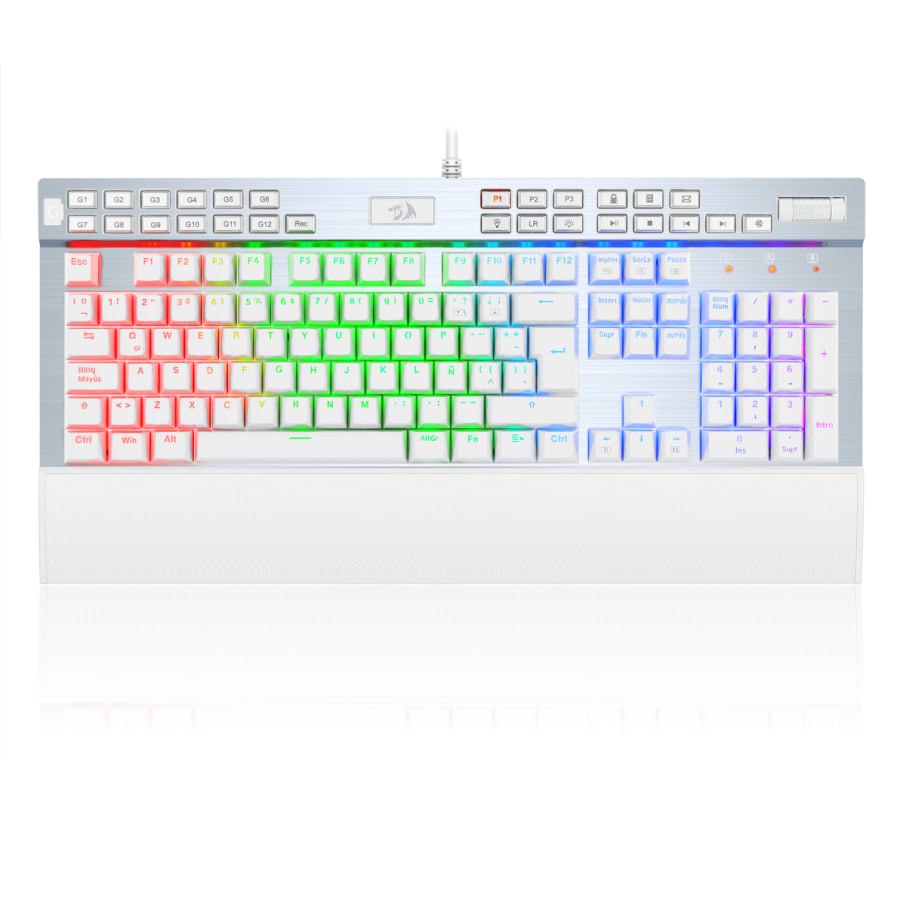 K550W-SP Teclado Redragon YAMA WHITE, Spanish