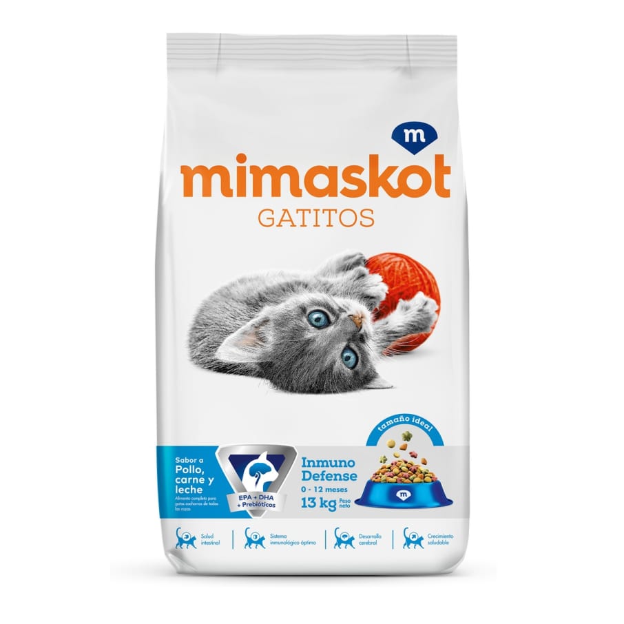 MIMASKOT GATITOS POLLO CARNE 13KG
