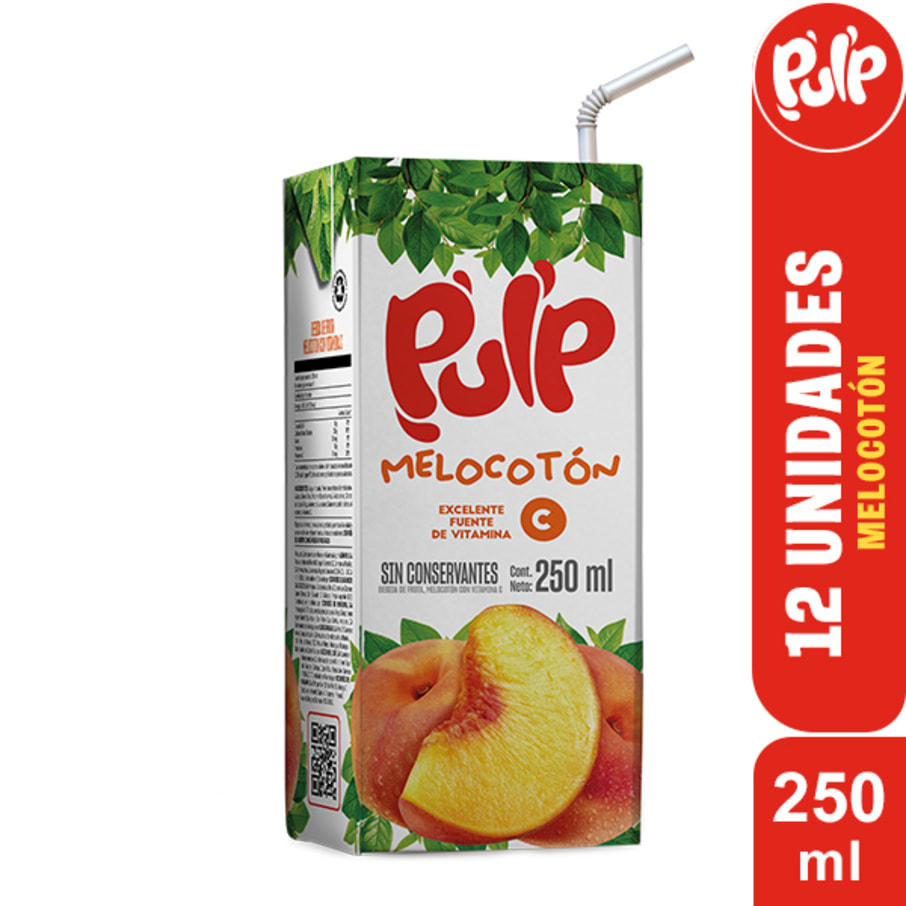 PULP MELOCOTON TETRA PACK 250 ML 12