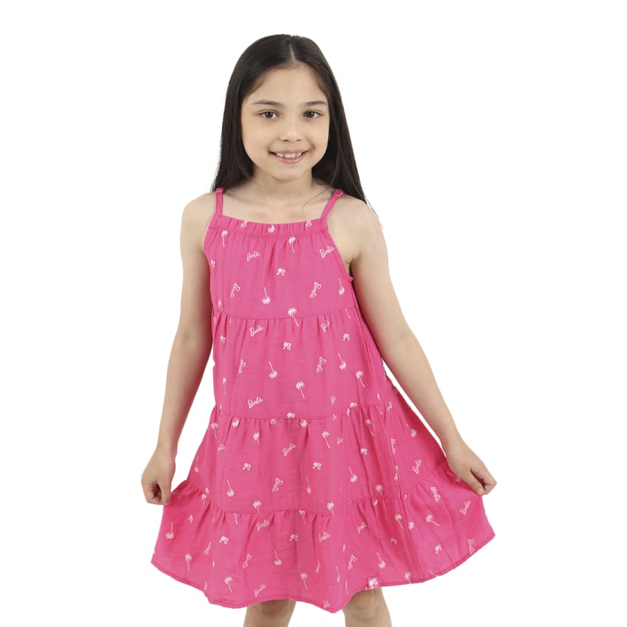 VESTIDO MODA MC BARBIE NIÑA FUCSIA