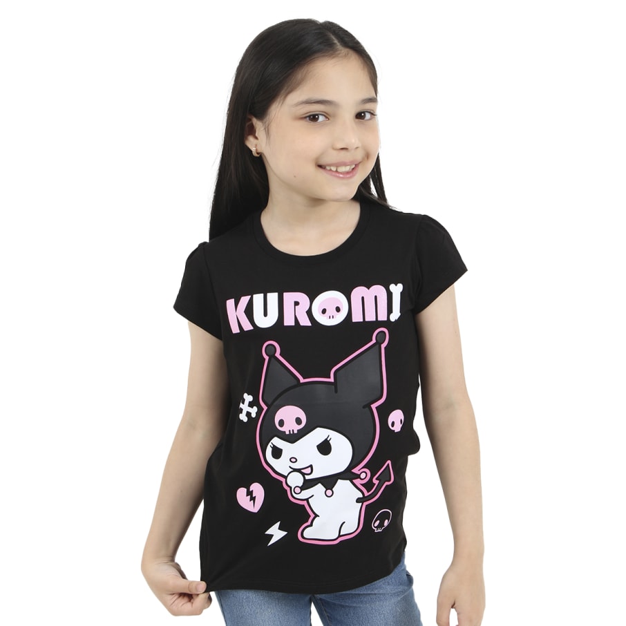POLO BASICO MC KUROMI NIÑA NEGRO