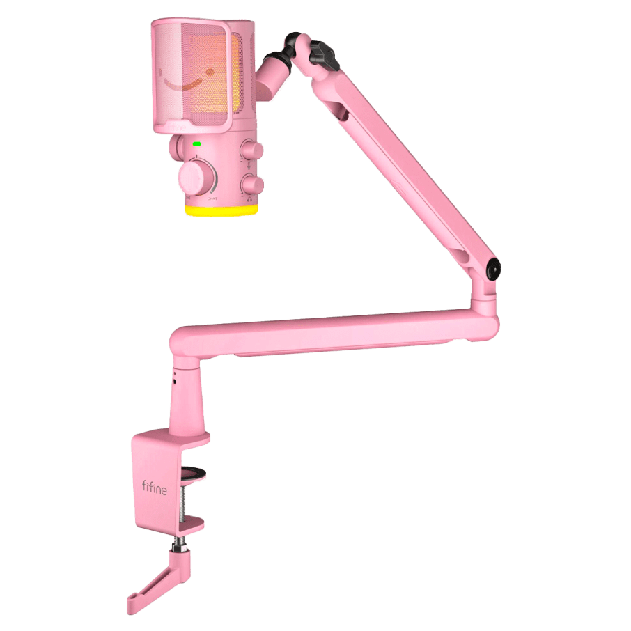 Micrófono Fifine TAM6 Pink con Brazo