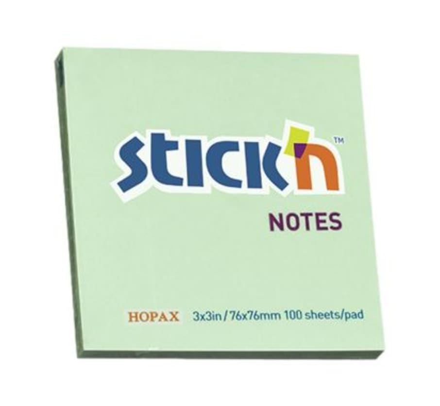 Nota Autoadhesiva 76mm x 76mm Paquete Verde