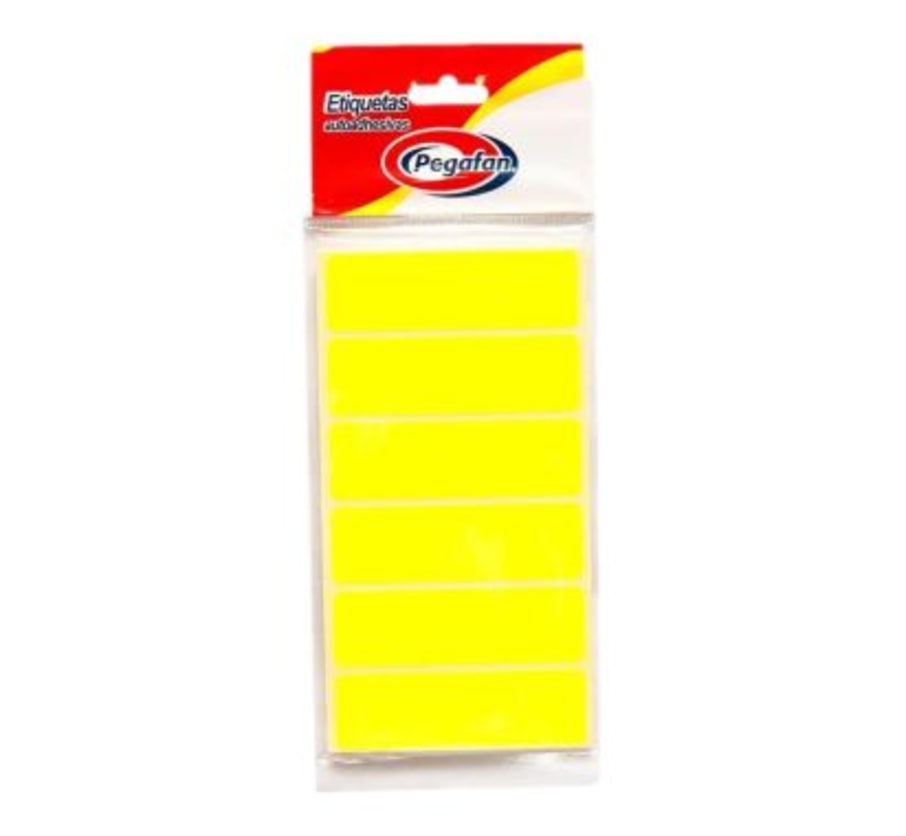 ETIQUETAS 23.5X76MM AMARILLO (3"X1")