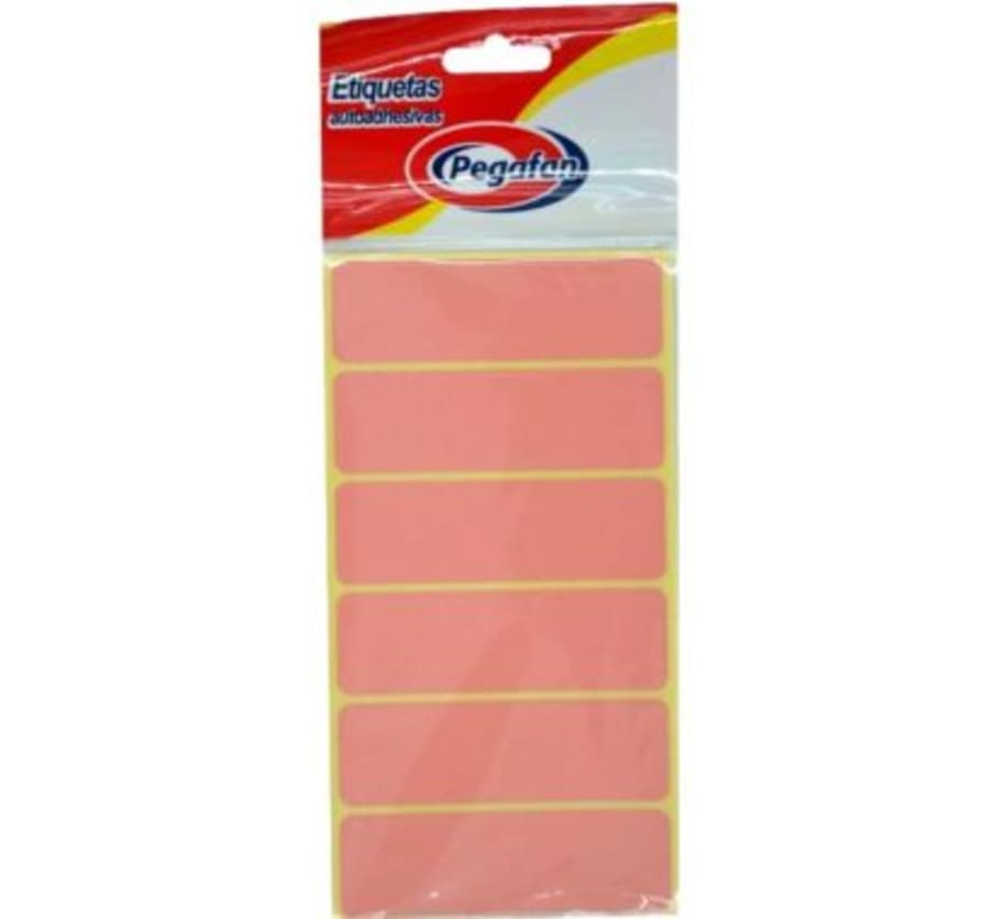 ETIQUETAS 23.5X76MM ROSADO (3"X1")