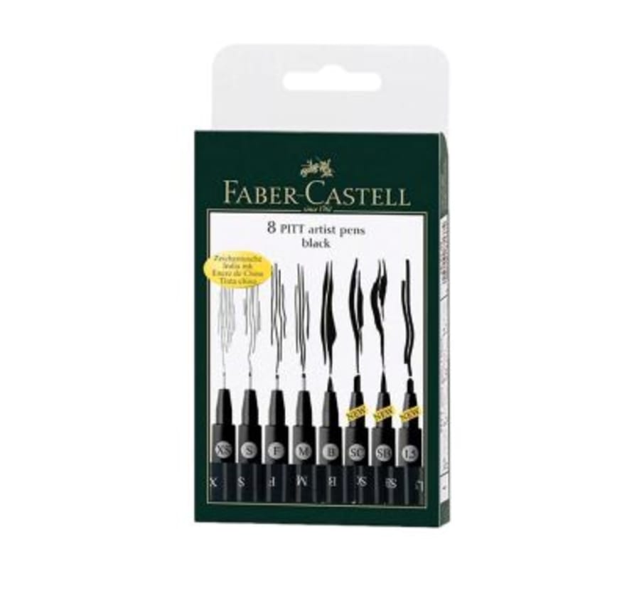MARCADOR PITT ARTIST PEN GRISES X 6 167104