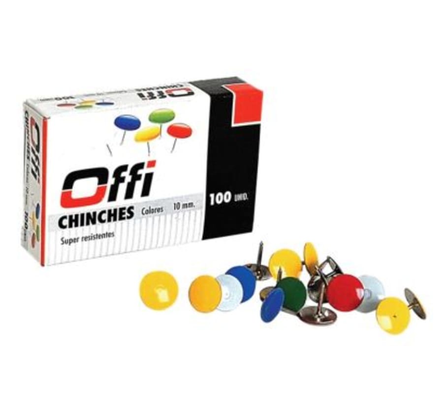 CHINCHE METALICO COLORES SURTIDO X 100 UNI