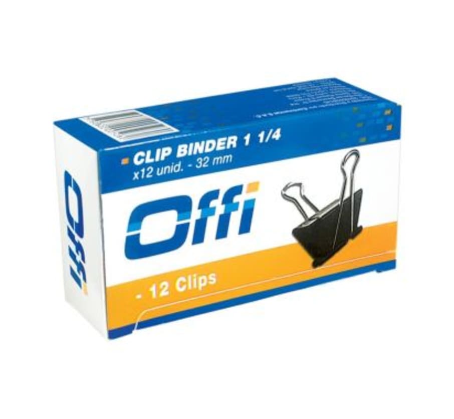 CLIP BINDER  1 1/4" 32MM CAJAX12 UNI