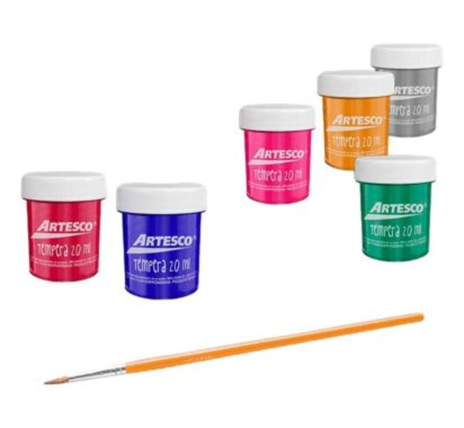 TEMPERA ARTKIDS METAL SET X6 COL+PINC 20CC