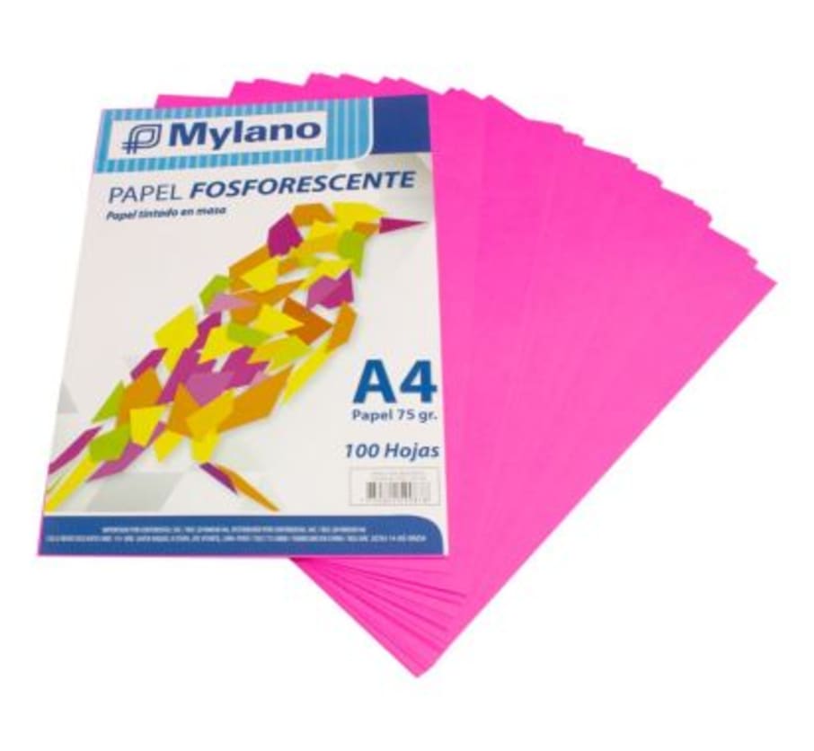 PAPEL FOSFOR  FUCSIA  A-4  75 GR  X100H
