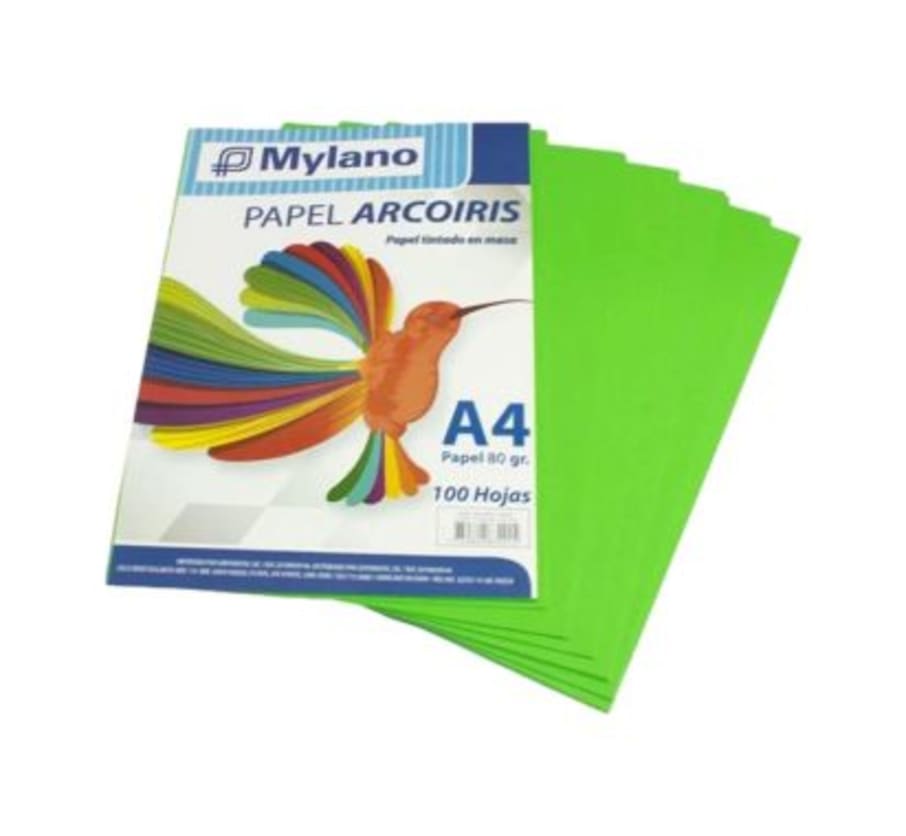 PAPEL FOSFOR  VERDE   A-4  75 GR  X100H