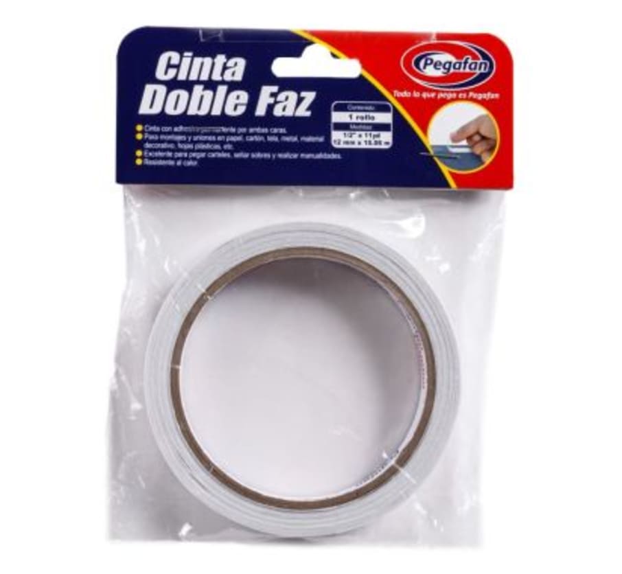 CINTA ADHES. DOBLE FAZ 1/2X11 YD