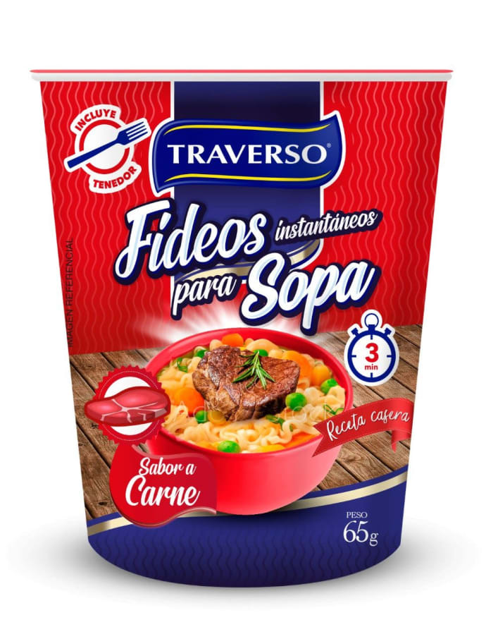 Sopa Instantanea Carne 65Gr Traverso