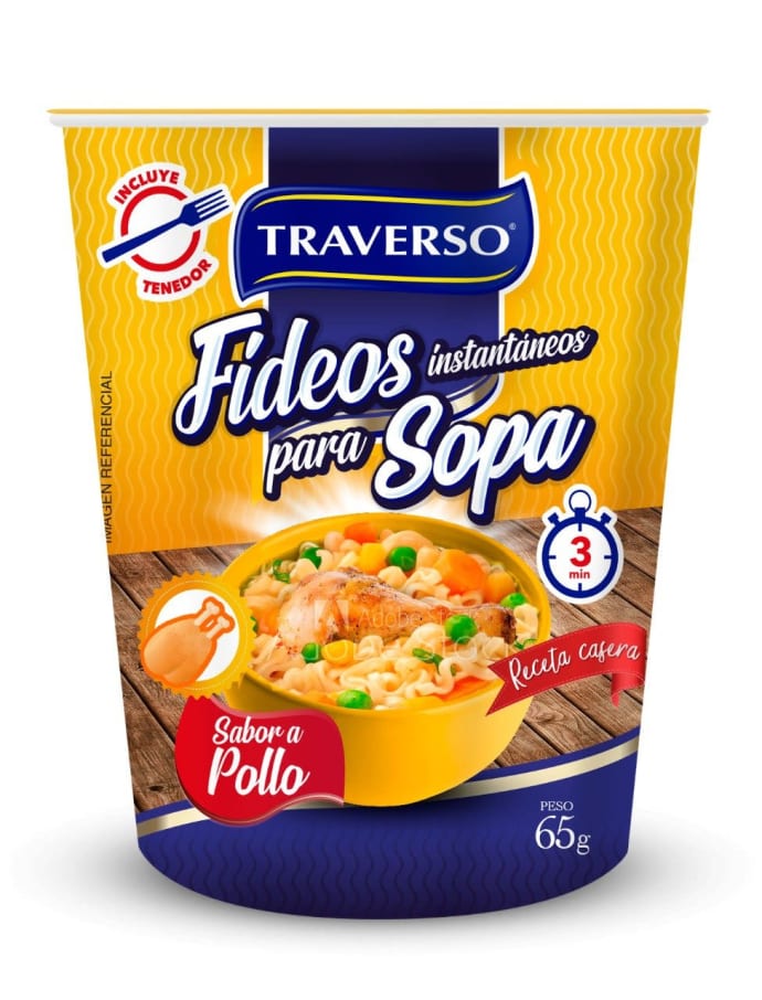 Sopa Instantanea Pollo 65Gr Traverso