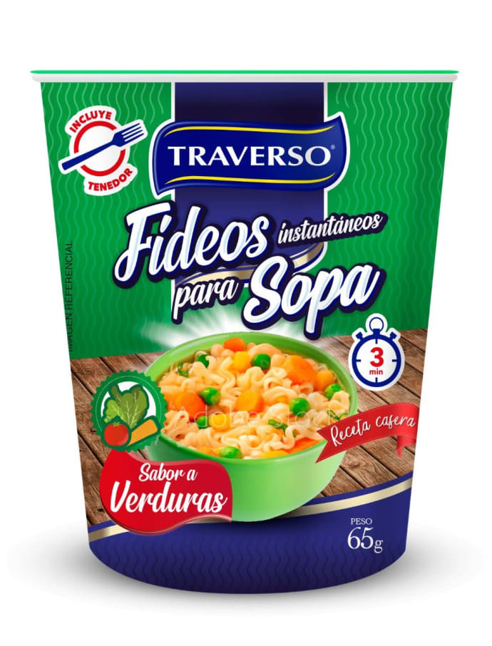 Sopa Instantanea Vegetales 65Gr Traverso