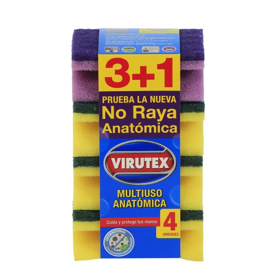 Esponja Acanalada 3+1 - Virutex