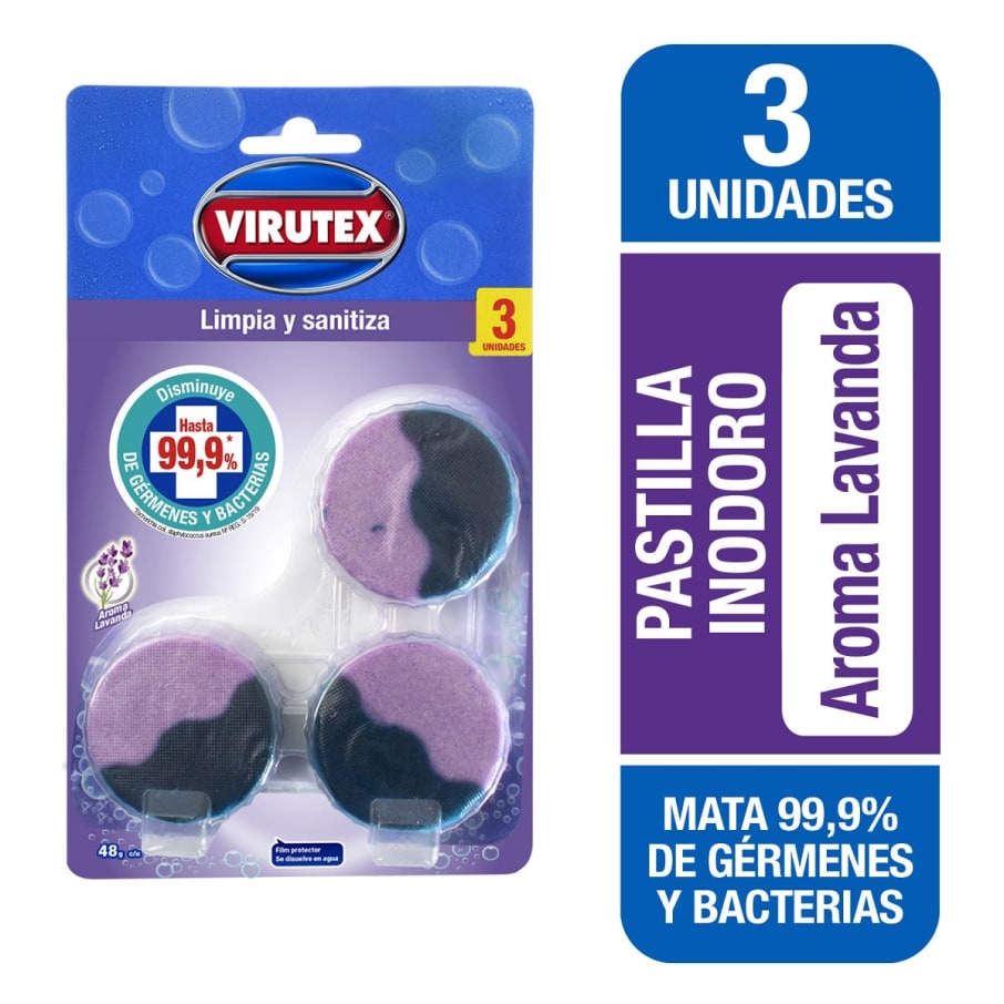 Pastilla Inodoro Estanqu Lavanda Sd X3 - Virutex