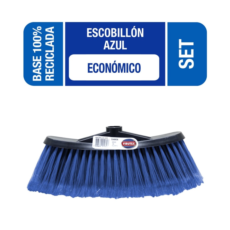 Escobillon Económico  Azul Clásica - Virutex