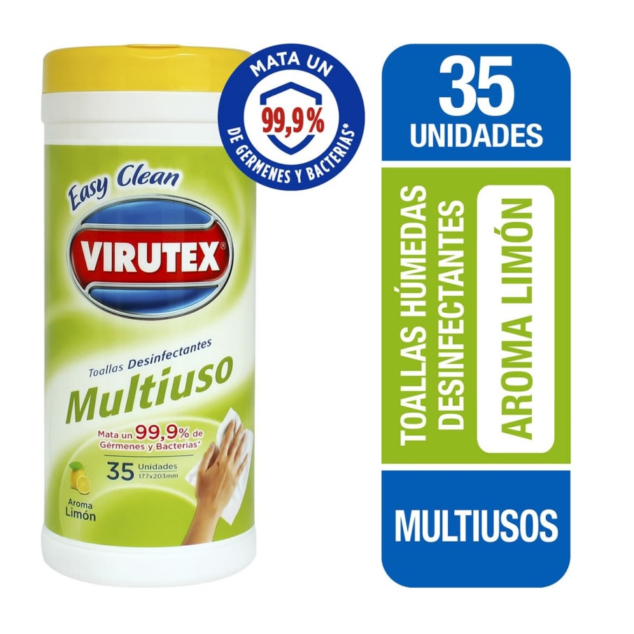 Toallas Desinfectantesmultiuso 35U-Easy Clean (Canister) - Virutex
