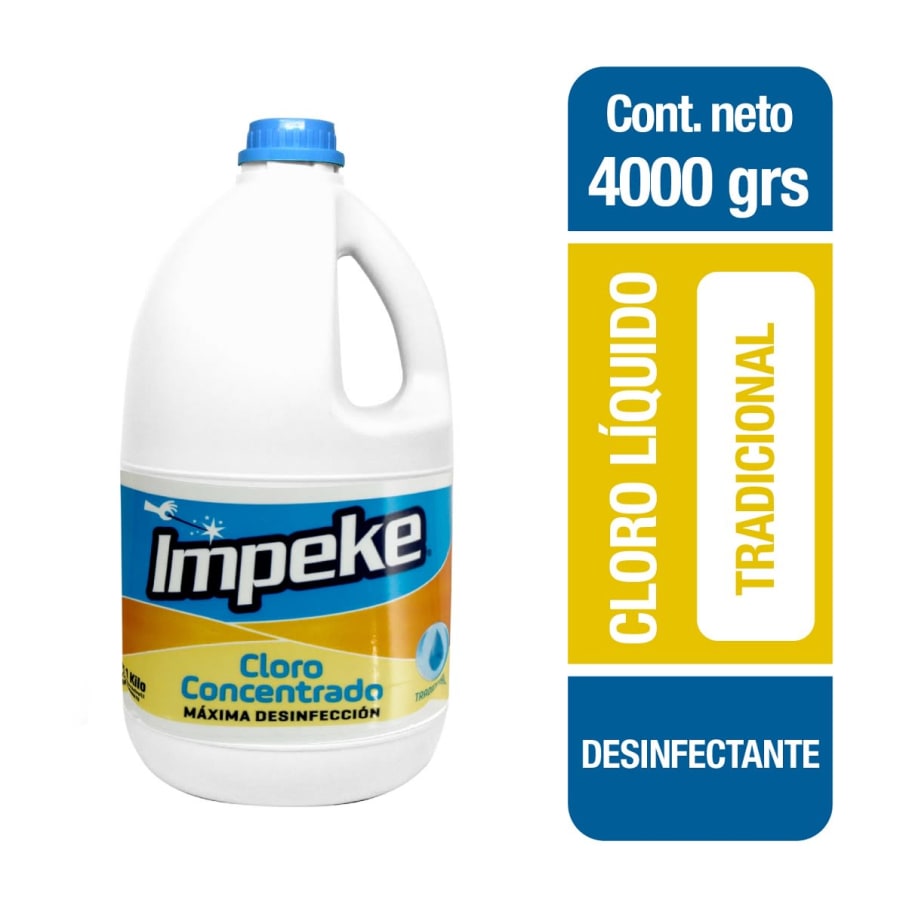 Cloro Concentrado Tradicional 4000Gr - Impeke
