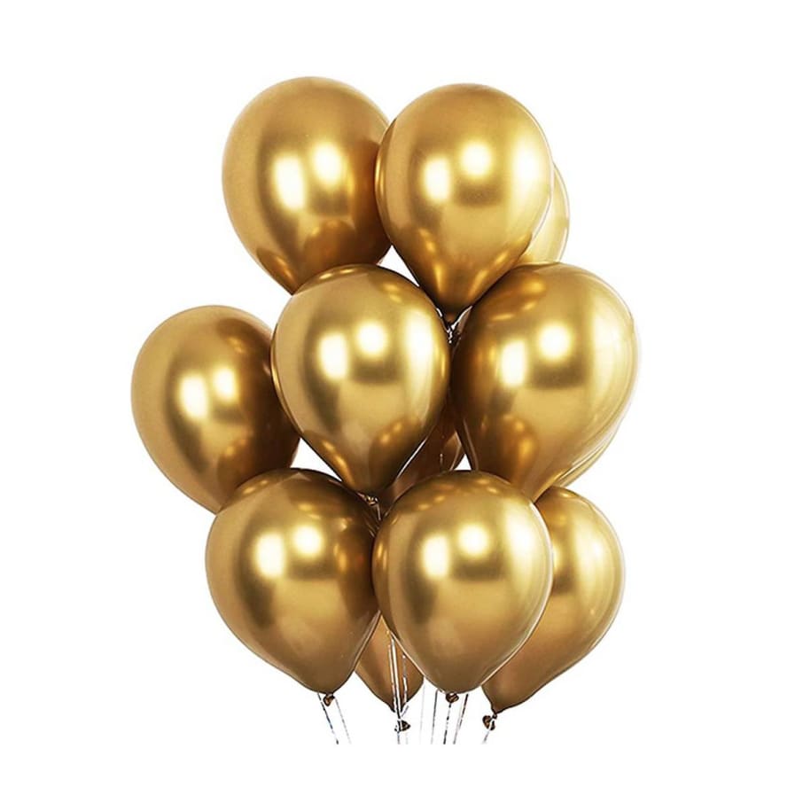 Globo Cromado N°12 x10 Dorado