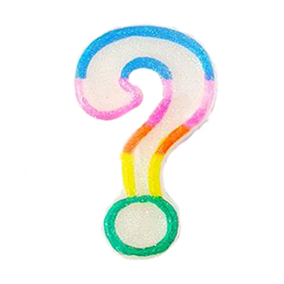Vela Signo interrogacion glitter