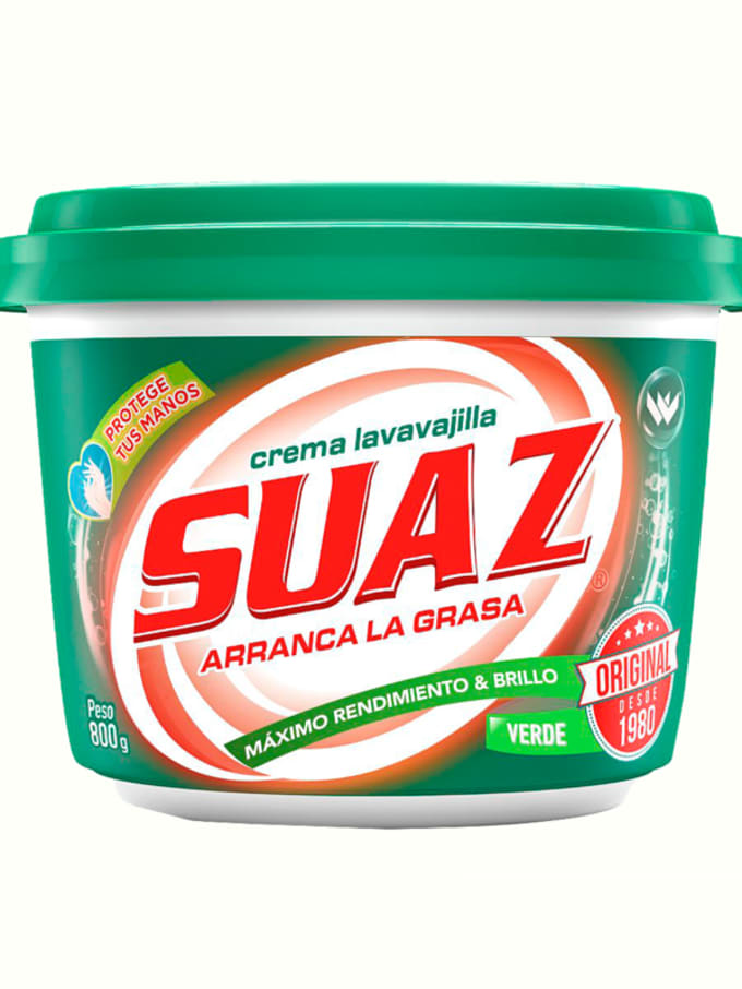 Crema Lavavajilla Suaz  Verde 800G