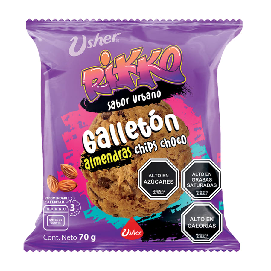 Galleton Choco Chips Alm 70 Gr Rikko