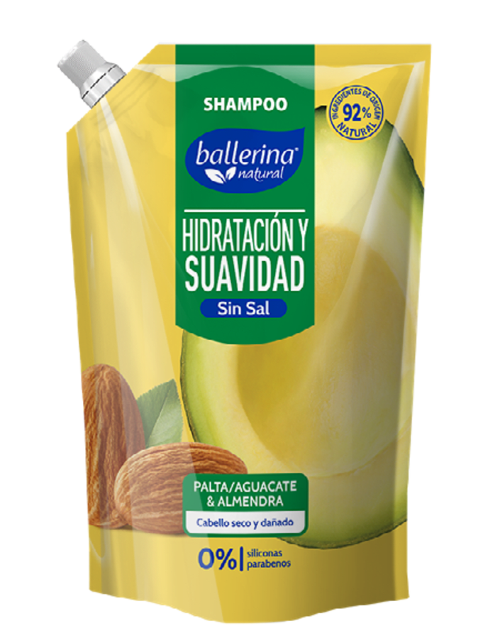 Ballerina Shampoo Sin Sal Palta doypack 750ml 