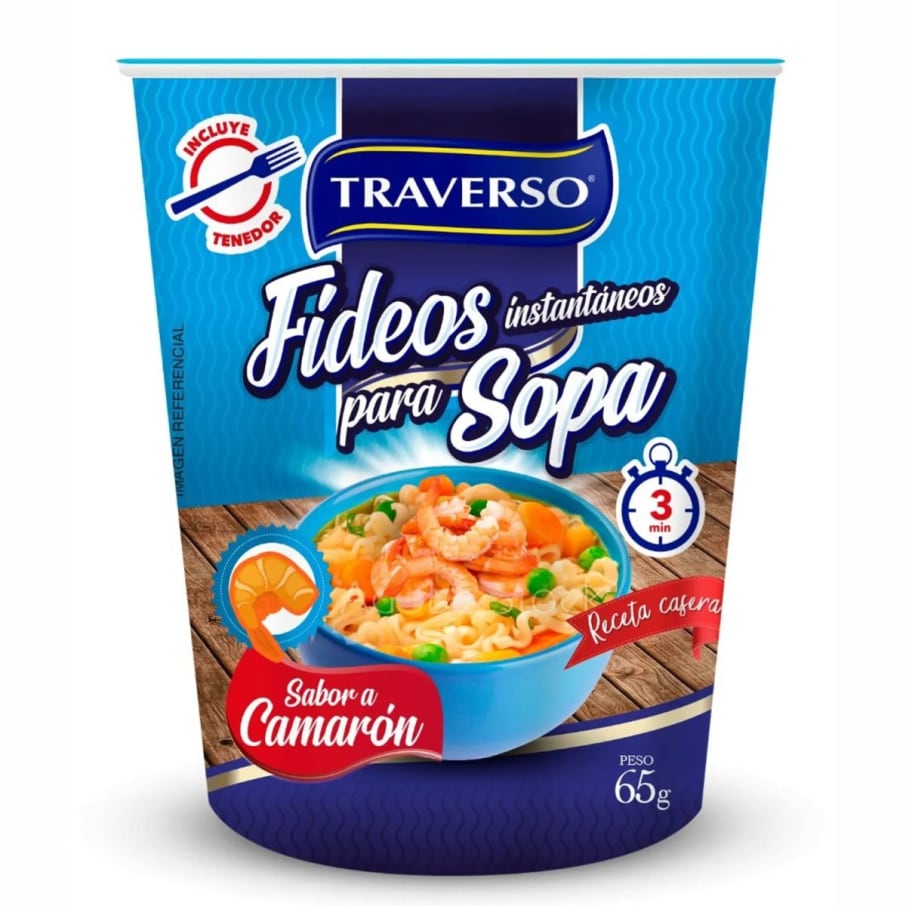 Sopa Instantanea Camaron 65Gr Traverso