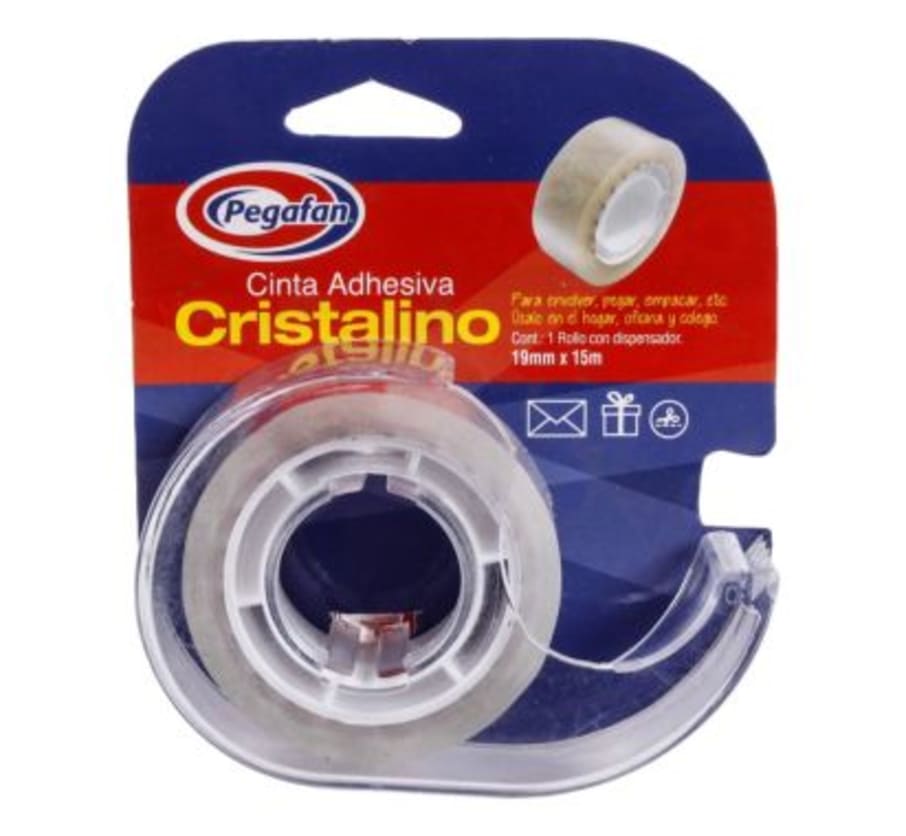 CINTA ADHES. CRISTAL 3/4X16 YD C/DISP
