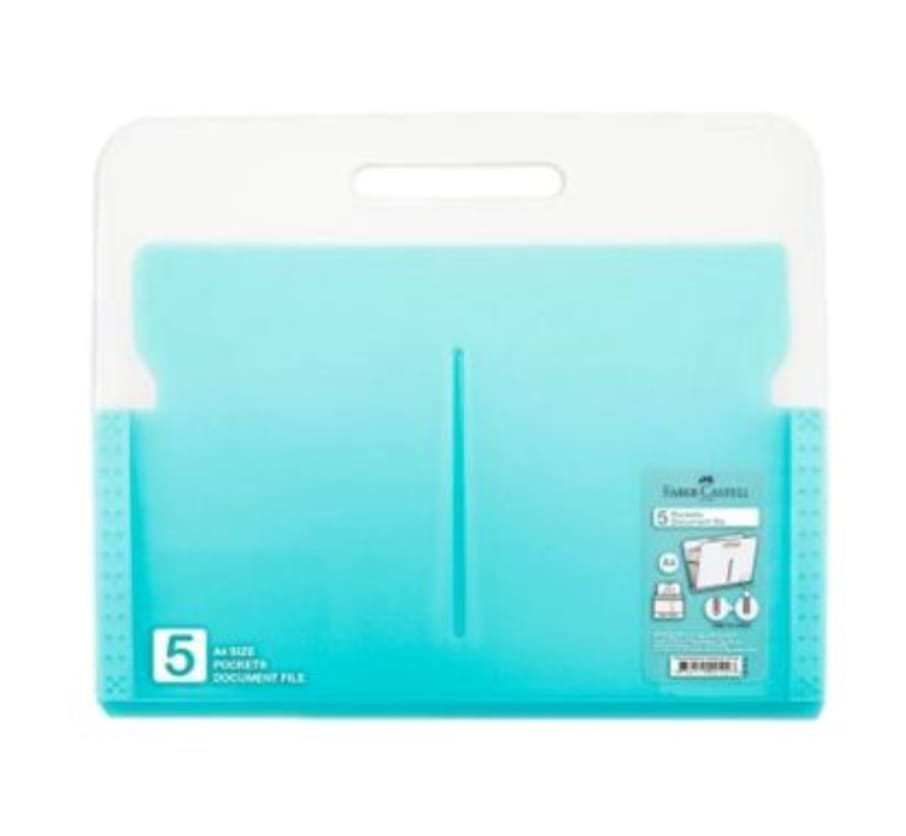 PORTA DOCUMENTO A4 5BOLSILLOS DC7205 AZUL