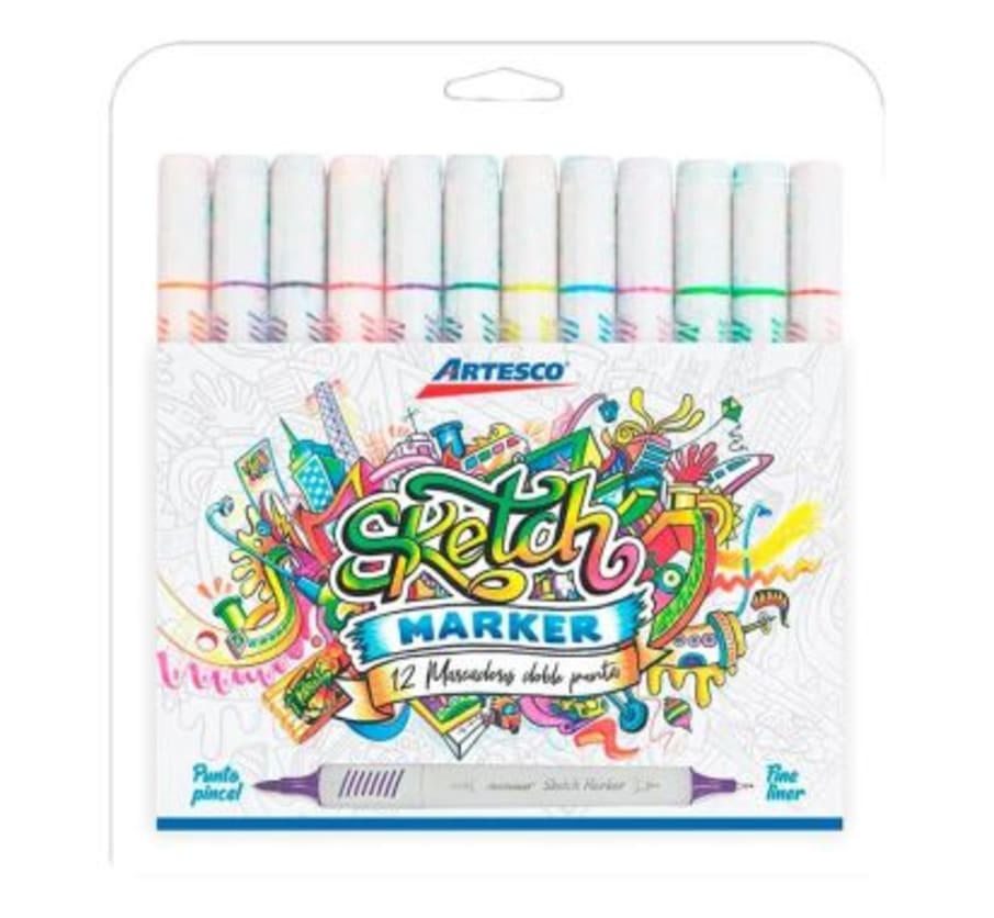 PLUMON ART SKETCH MARK DOBLE PUNTA ESTX12