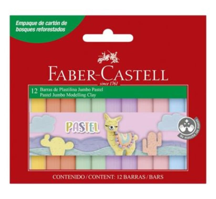 PLASTILINA JUMBO PASTEL  CJAX12