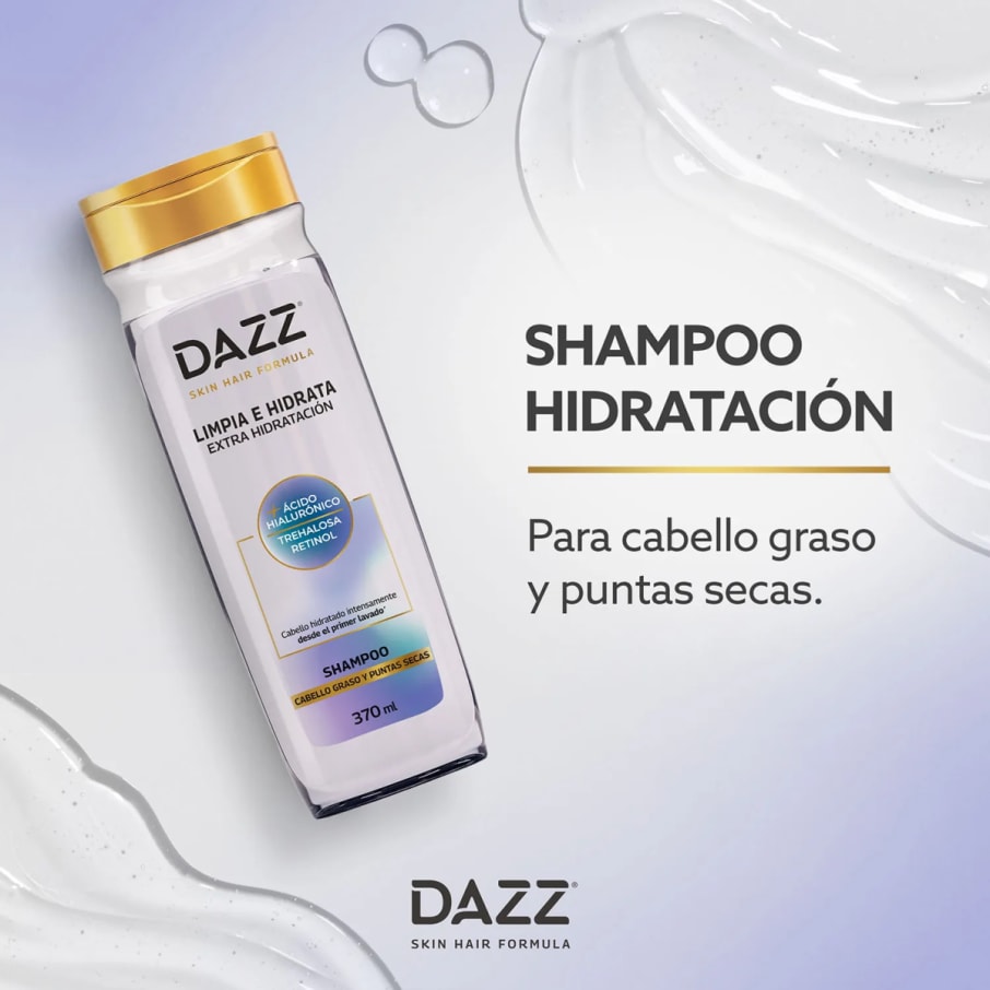 Dazz Shampoo Limpia E Hidrata 370ml 