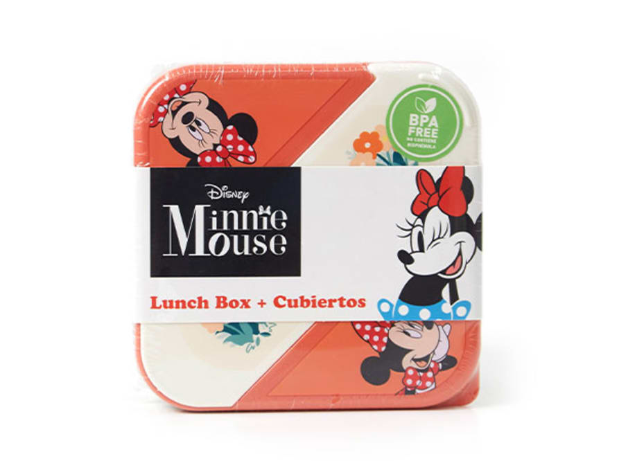 SANDWICHERA 850ML CON CUBIERTOS MINNIE MOUSE (24 UND) (1486219)