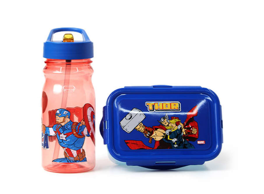 PCK 2PCS SANDWICHERA HERMETICO + BOTELLA 500ML AVENGERS (24 UND) (1487001)