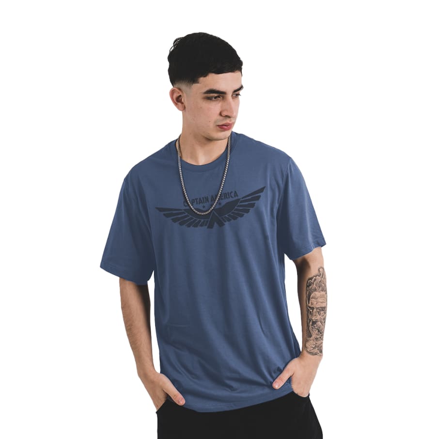 POLO MC CAPITAN AMERICA HOMBRE INDIGO