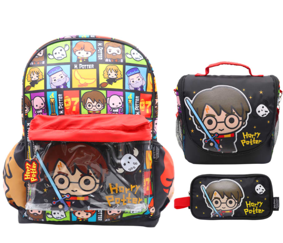 SET ESCOLAR  MOCHILA OFICIO PREMIUM HARRY POTTER JUVENIL
