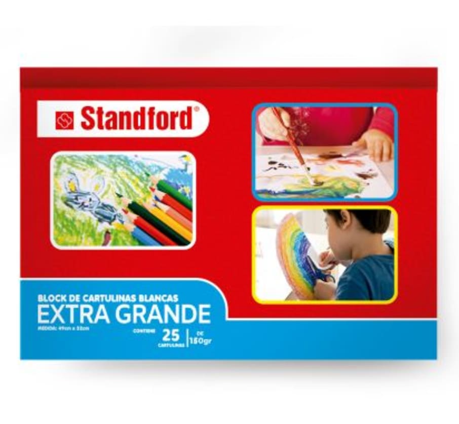 BLOCK STDF CARTULINA BLANCA 25HJ EXT GRANDE