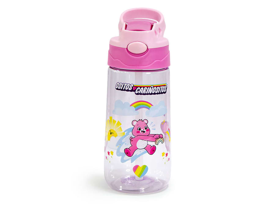 BOTELLA 500ML CON BOTON CARE BEARS PINK