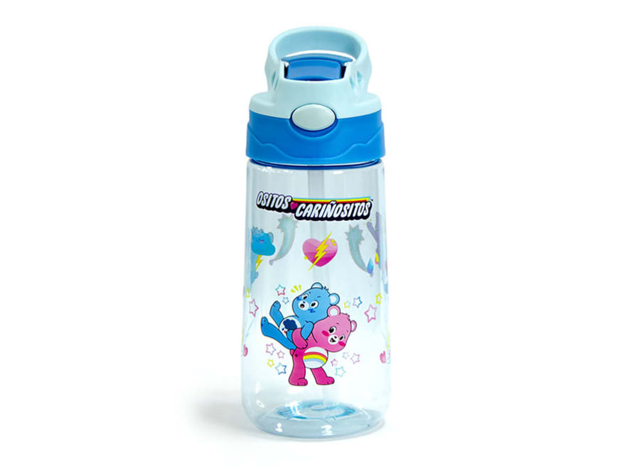 BOTELLA 500ML CON BOTON CARE BEARS BLUE
