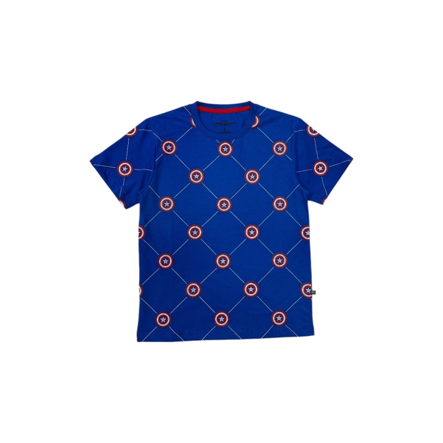 POLO MODA MC CAPITAN AMERICA NIÑO AZUL