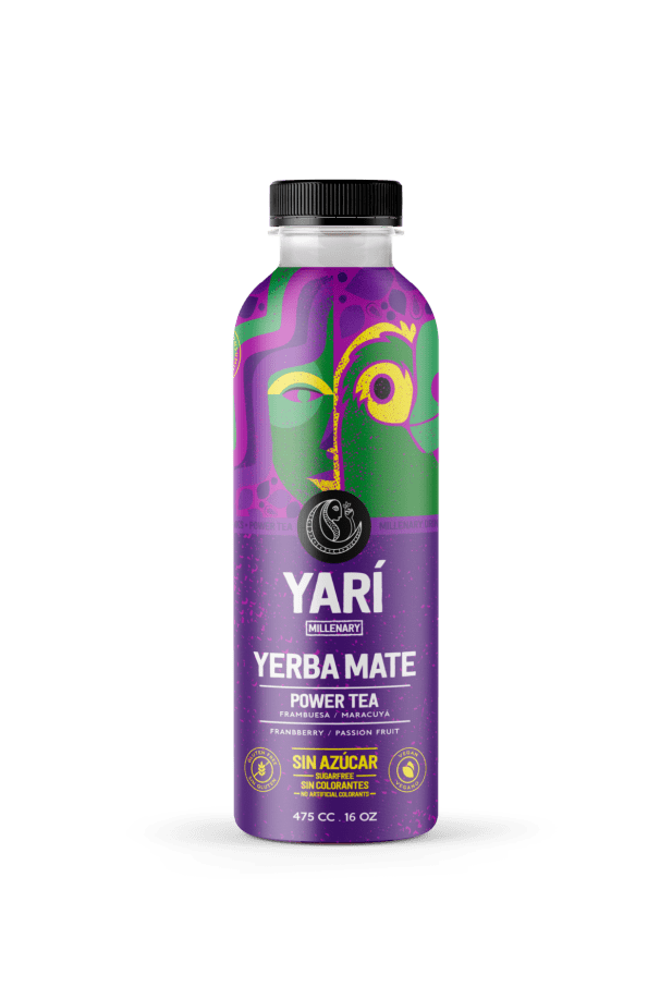 Infusion de yerba mate sabor frambuesa y maracuya 475 cc Yari Drinks
