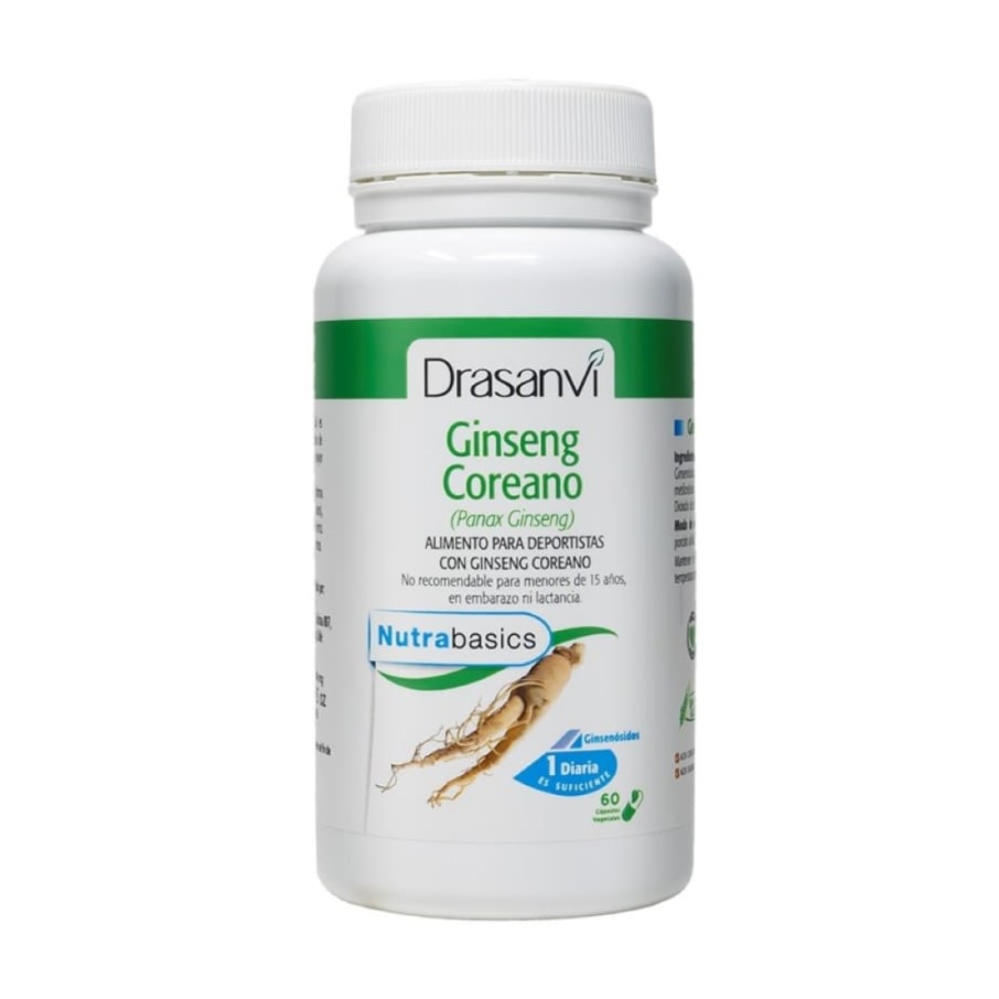Ginseng coreano 60 capsulas 1 diaria Marca Drasanvi